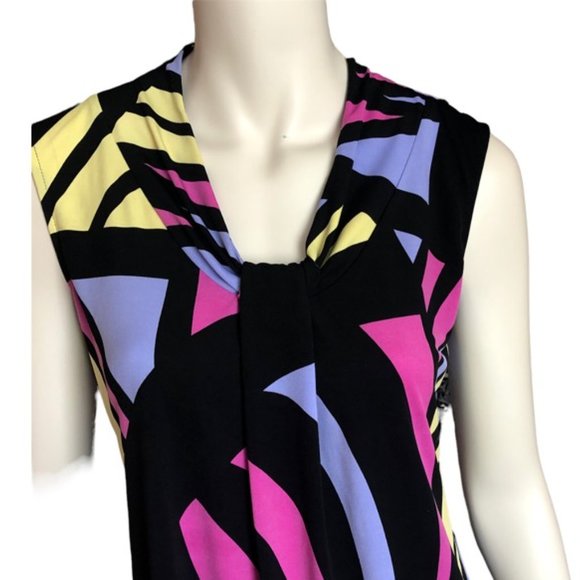 Dana Buchman Abstract Sleeveless Stretch Tank Top Blouse | Size S - Picture 2 of 10